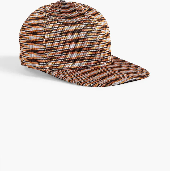 Crochet-knit baseball cap