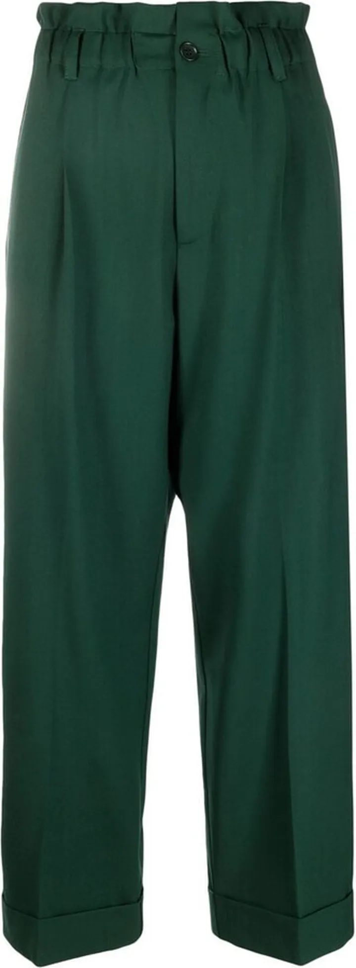 Paperbag-Waist Straight Leg Trousers