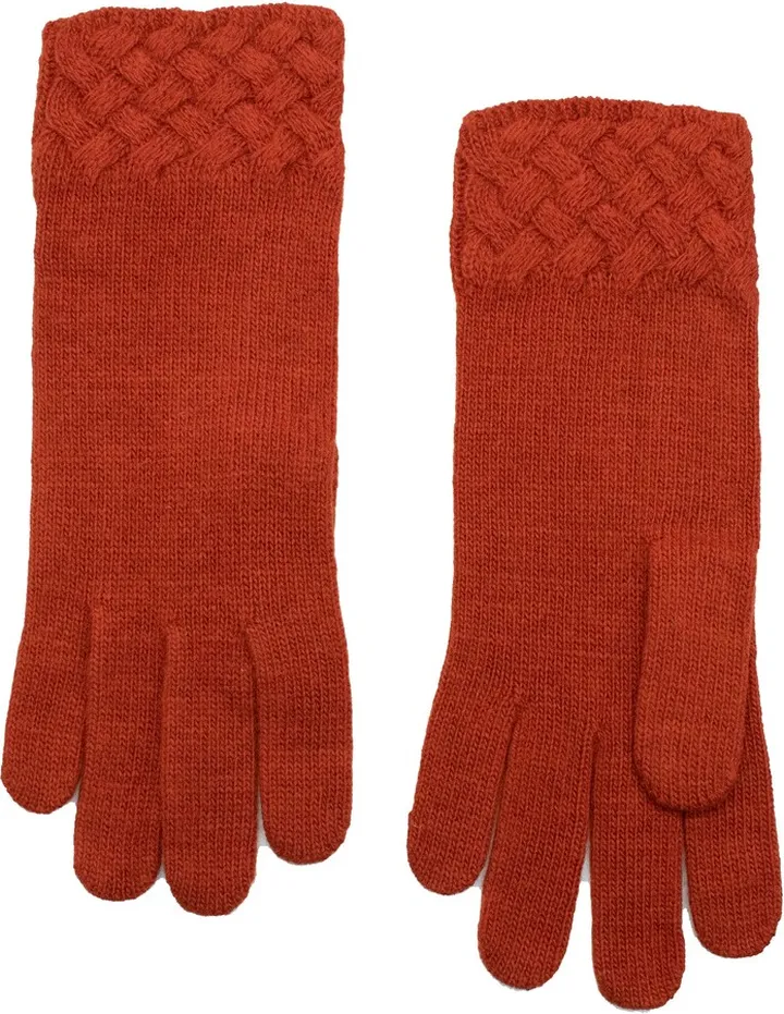 Gloves With Basket Weave Cuff