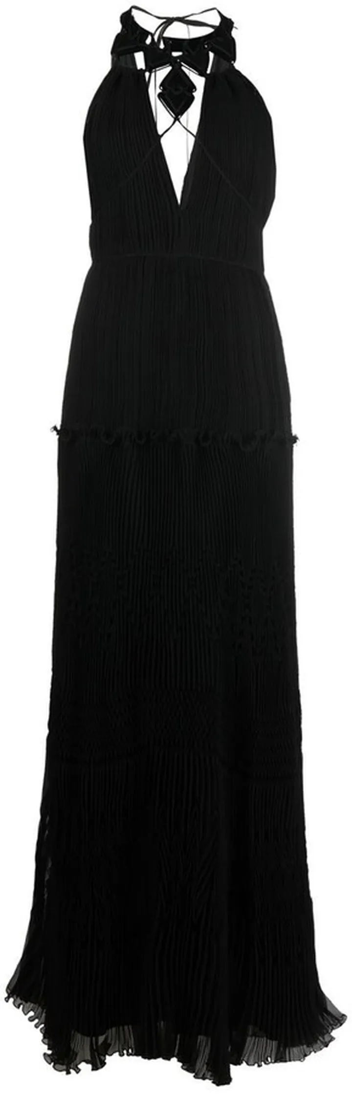 Plissé Embellished Dress