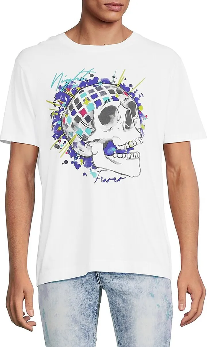 Night Fever Skull Classic Fit Graphic Tee