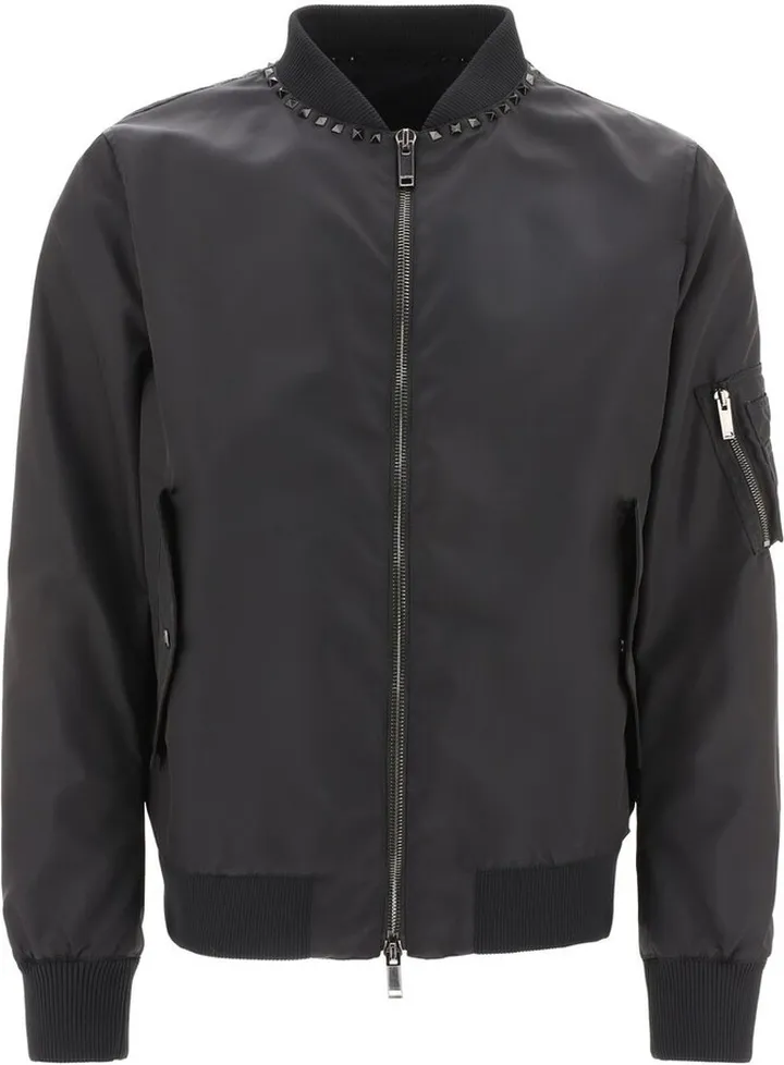 Valentino Zip-Up Long-Sleeved Bomber Jacket