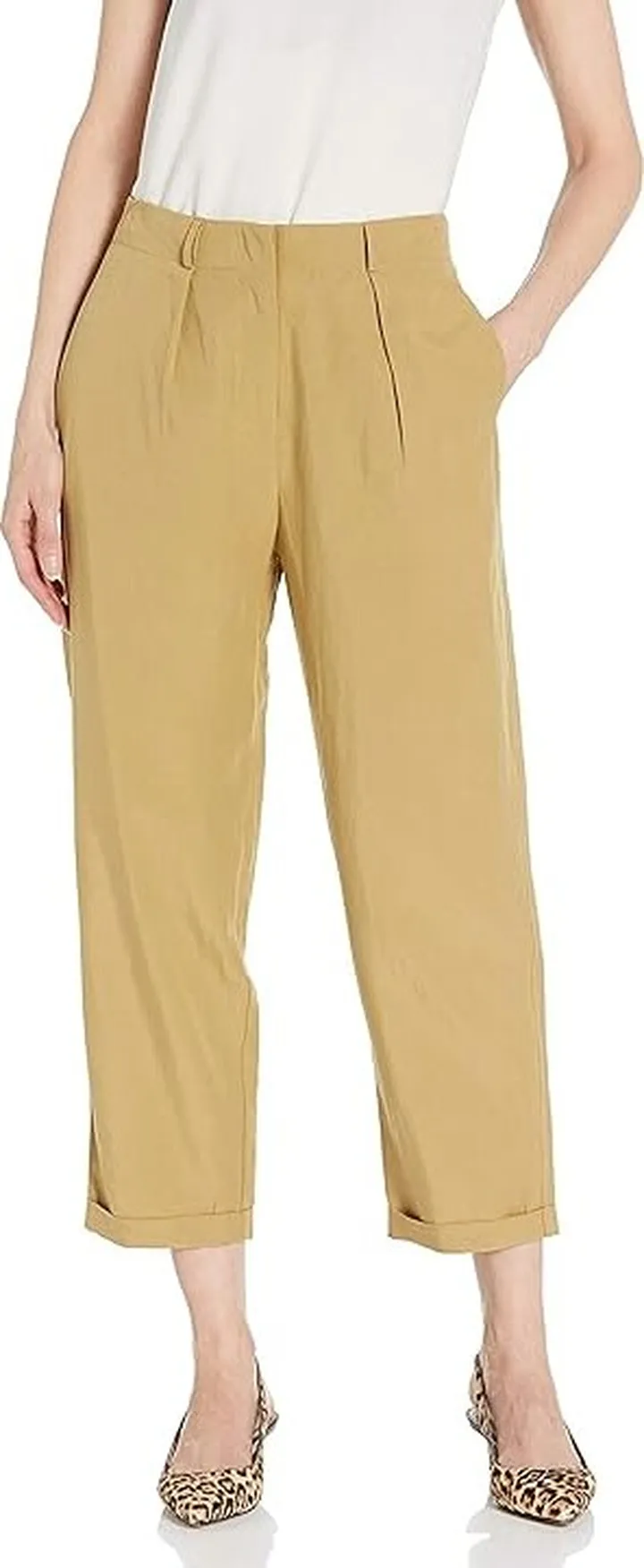ASTR the Label Women's Cropped Calla Pants (Khaki) Women's Jumpsuit & Rompers One Piece