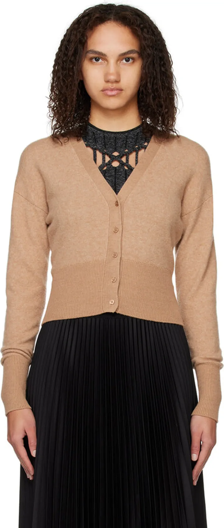 Joseph Tan Y-Neck Cardigan