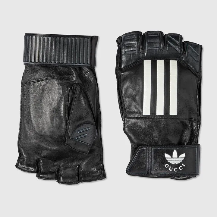 adidas x Gucci leather gloves