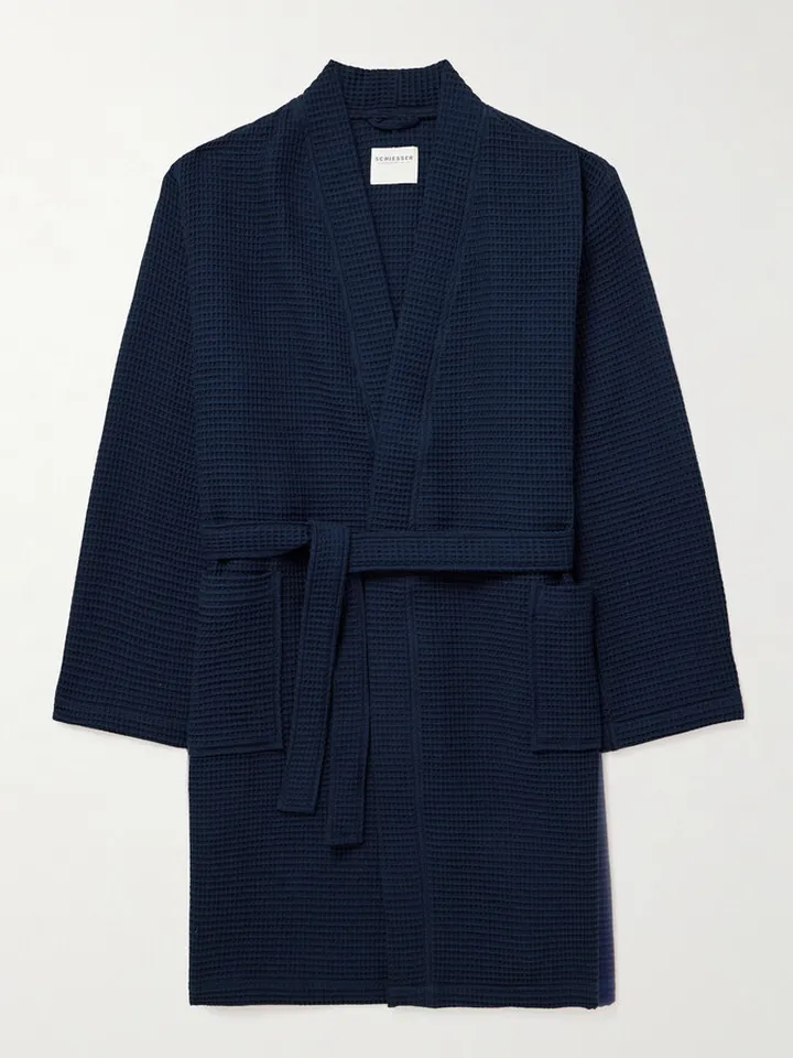 Essentials Waffle-Knit Organic Cotton Robe