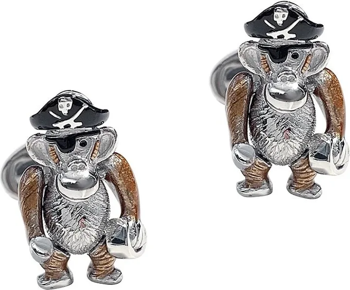 Moving Monkey Mother of Pearl Cufflinks