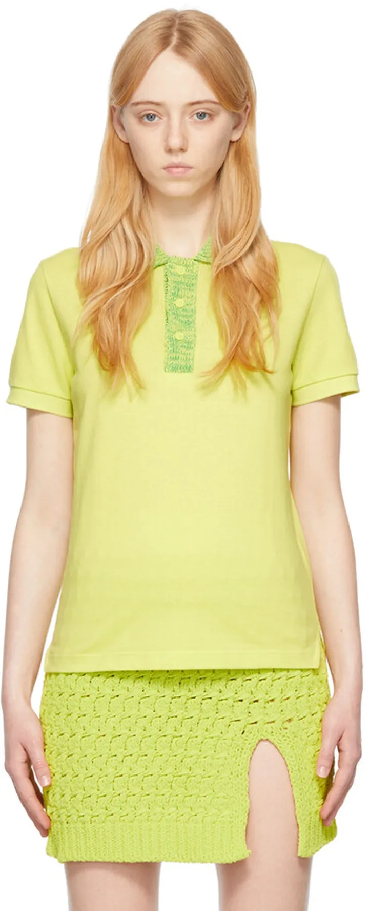 Bottega Veneta Yellow Cotton Polo