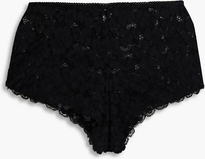 Lace high-rise briefs