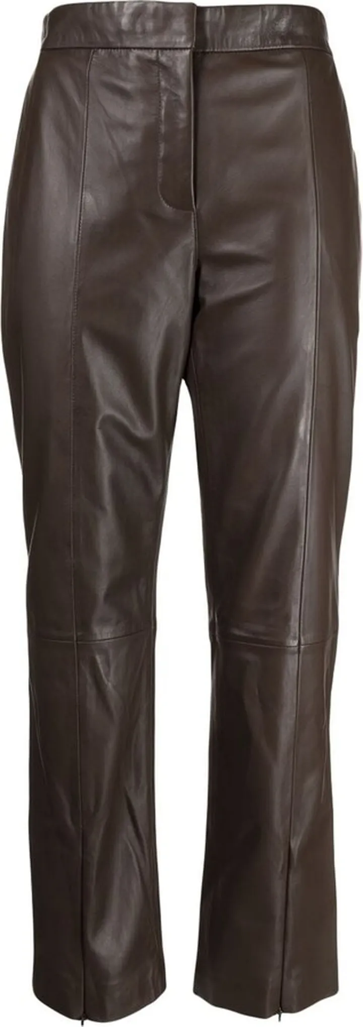 Straight-Leg Leather Trousers