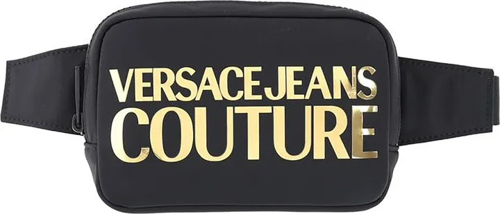 Versace Jeans Couture Fabric Sling Bag With Gold-tone Logo