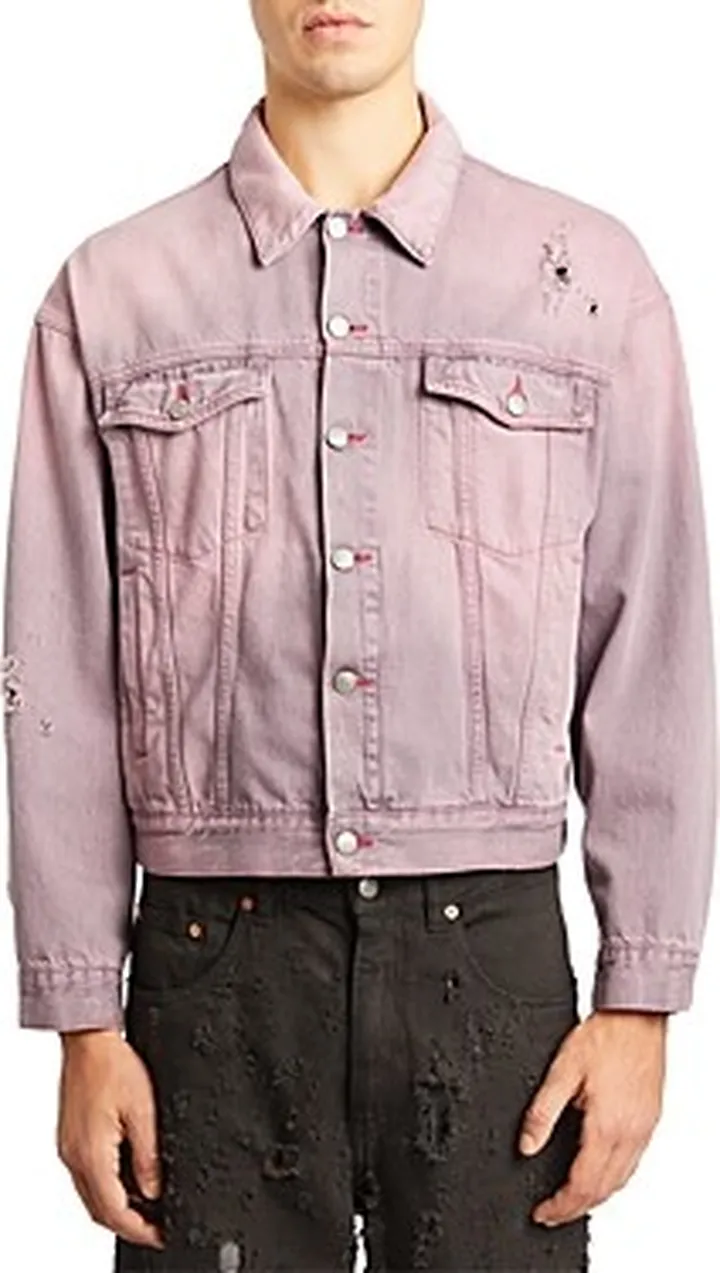 MM6 Maison Margiela Cotton Ripped Denim Jacket
