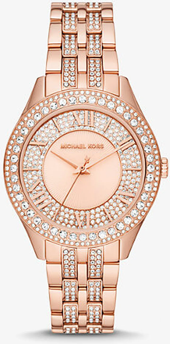Harlowe Pavé Rose Gold-Tone Watch