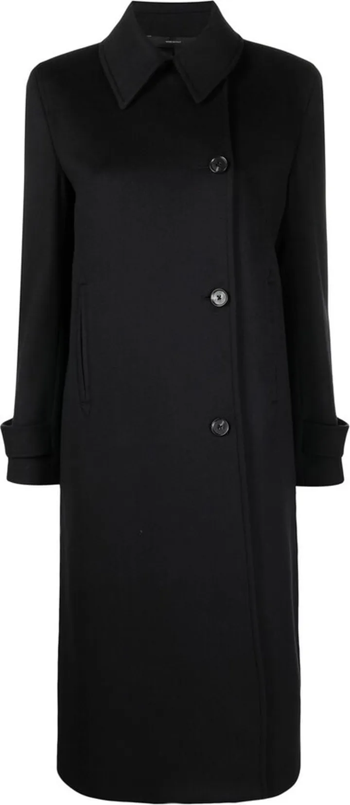 Single-Breasted Wool-Blend Coat
