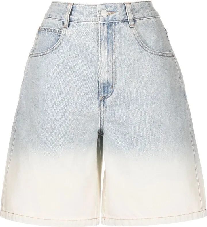 Straight-Leg Denim Shorts