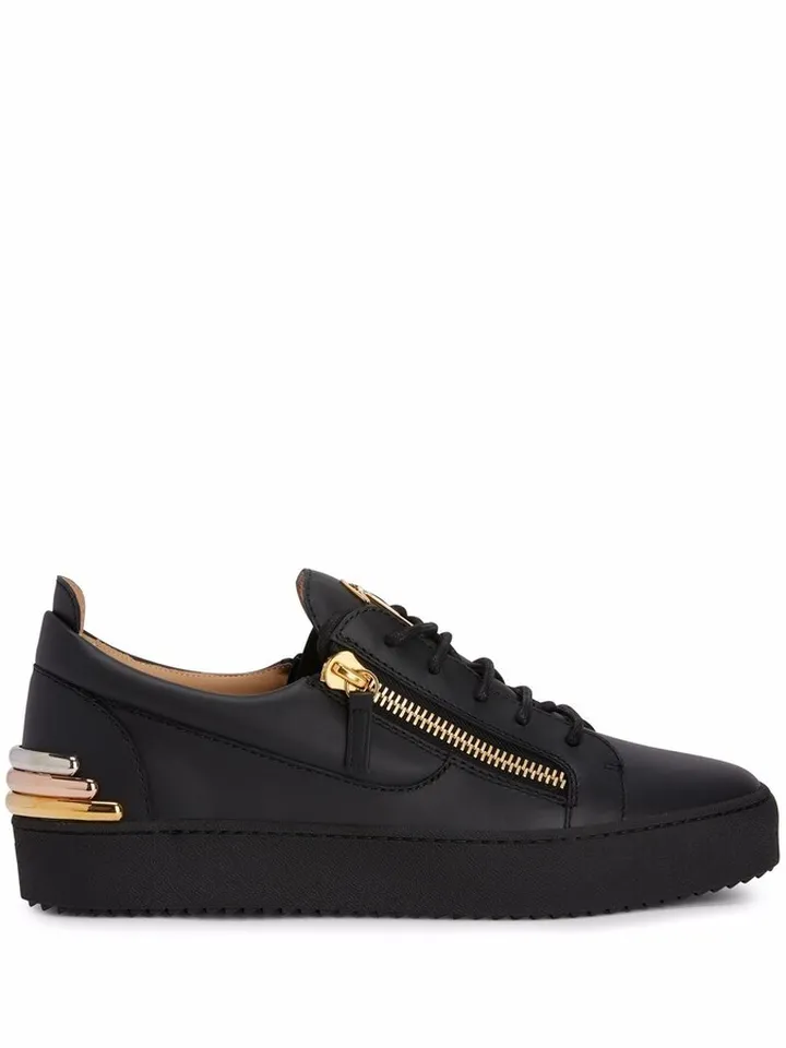 Frankie zip-detail low-top sneakers