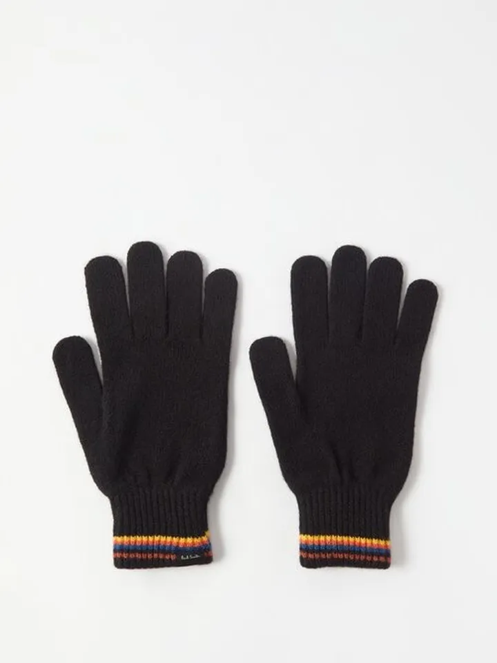 Artist Stripe-cuff Wool Gloves