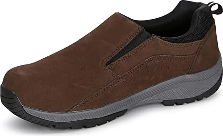 Nevados Men's Butte Hiking Shoes Laceless Suede Water Resistant Boots for Walking