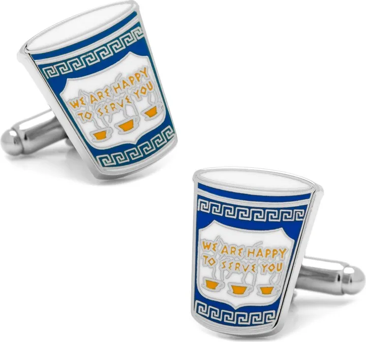 Greek Coffee Cup Cuff Links