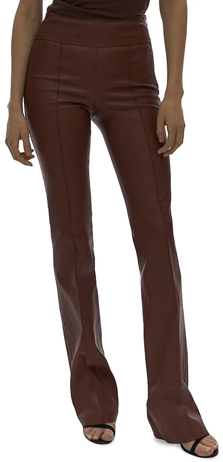 Leather Bootcut Pants