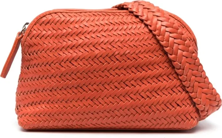 Small woven leather bag
