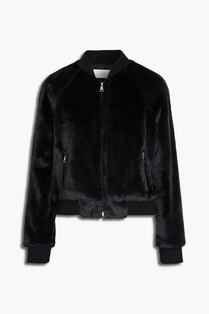 Fey faux fur bomber jacket