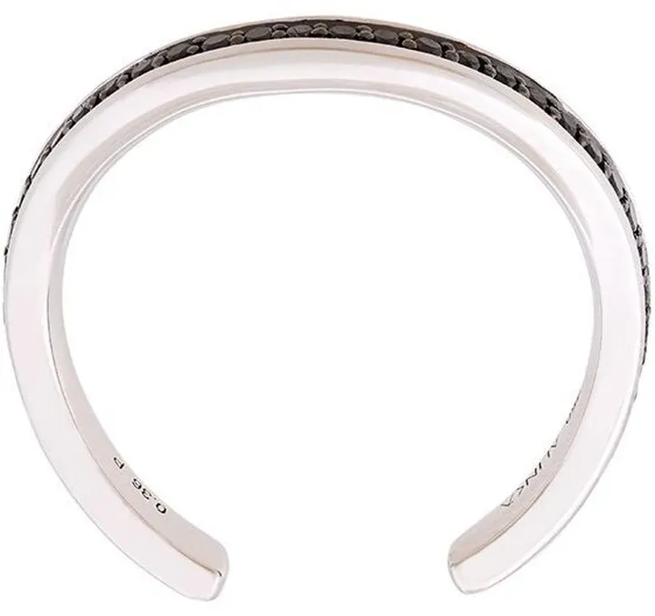 'TANIA' thumb ring black diamond full surround