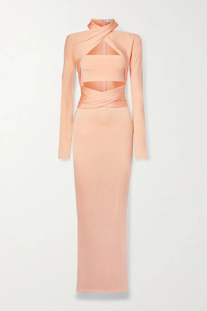 LAPOINTE - Cutout Stretch Satin-jersey Gown - Pink