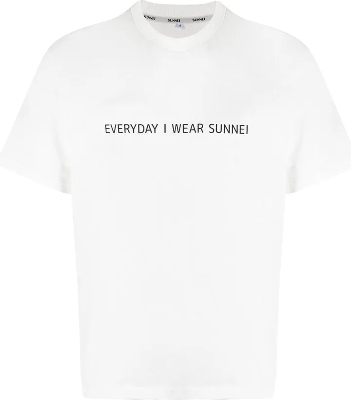 slogan-print cotton T-shirt