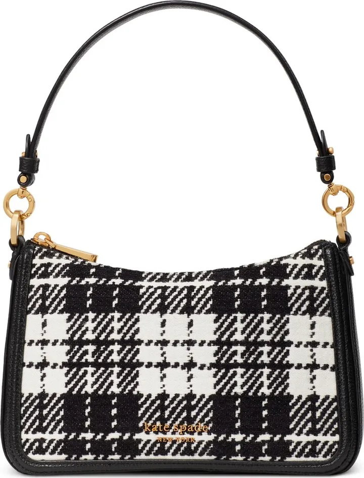 kate spade new york Hudson Posh Plaid Jacquard Small Convertible Crossbody