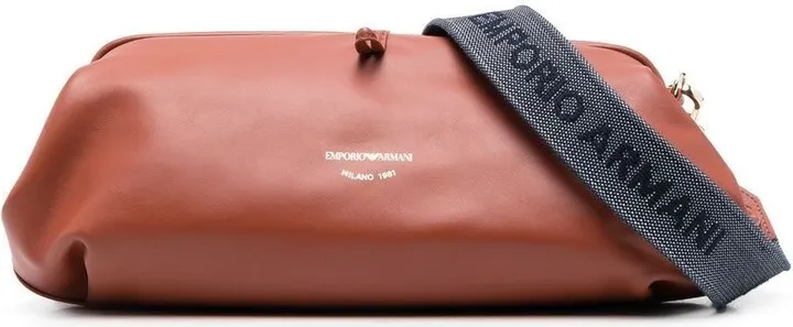 Logo-Strap Crossbody Clutch Bag