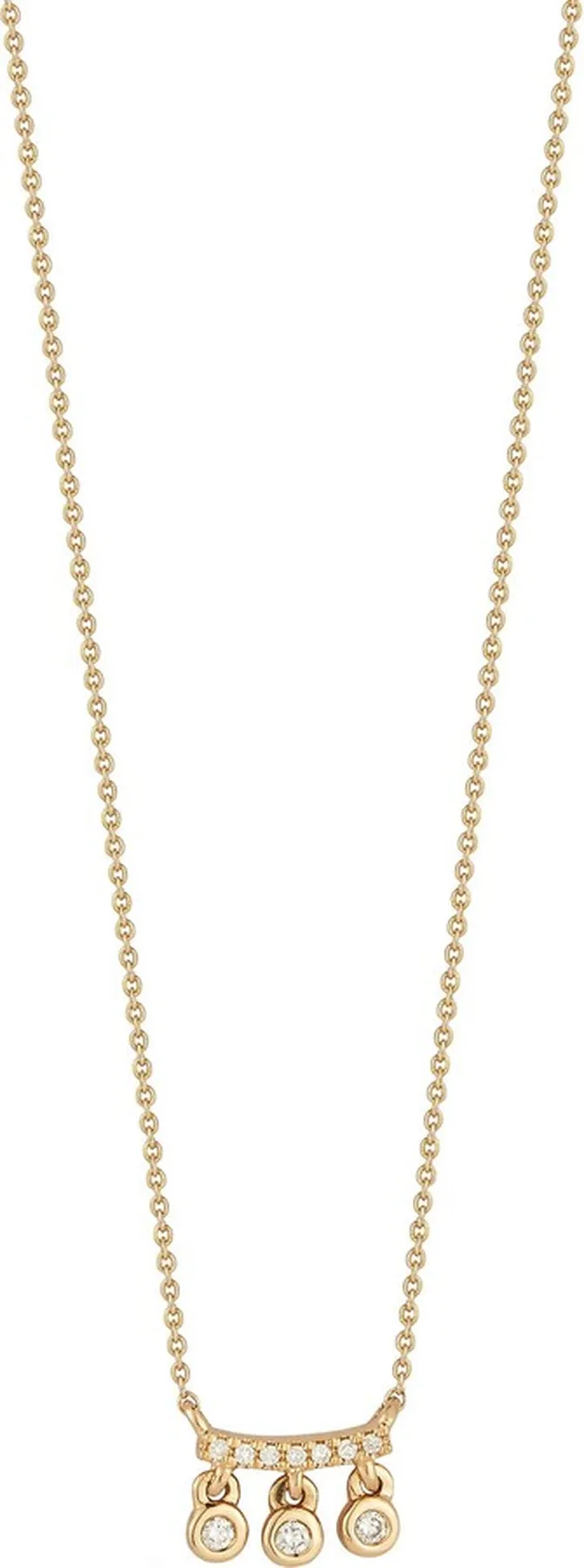 Lulu Jack Diamond Charm Bar Pendant Necklace