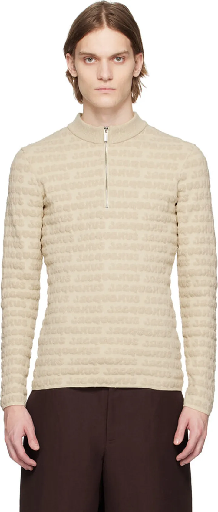 Jacquemus Beige Le Raphia 'La Maille Luis' Sweater