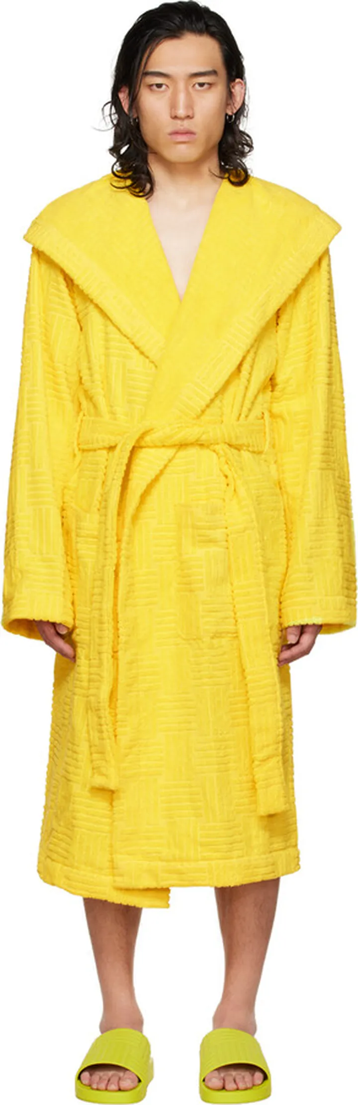 Bottega Veneta Yellow Intreccio Bath Robe
