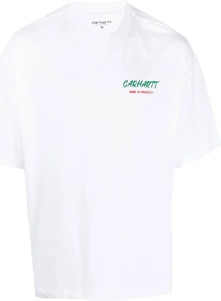 logo-print organic cotton T-shirt