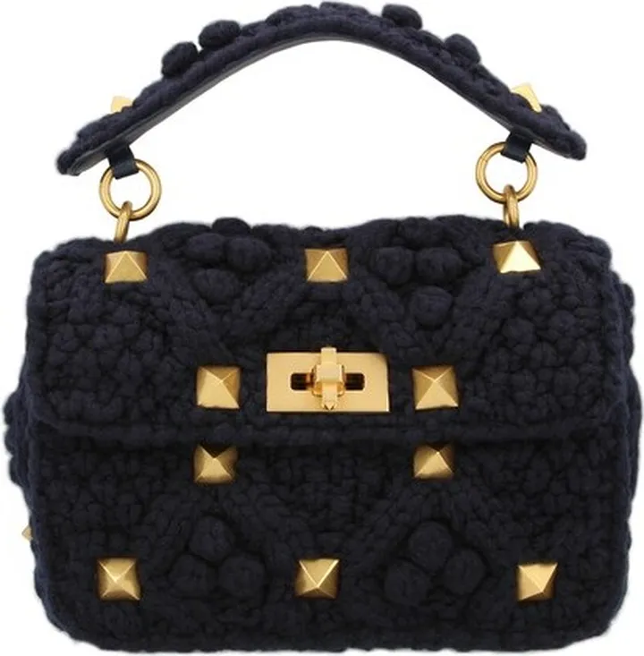 Medium cashmere Roman Stud The Shoulder bag