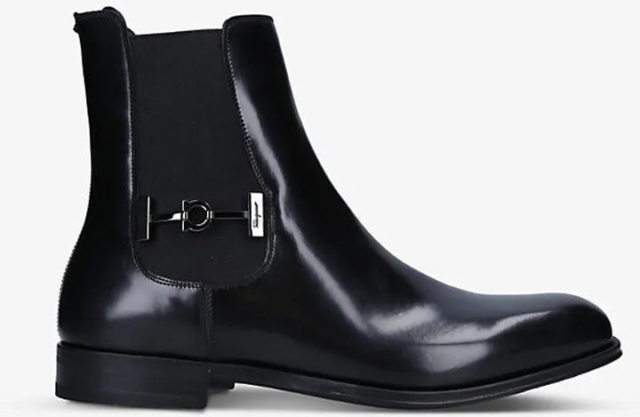 Mens Black Perth Leather Chelsea Boots