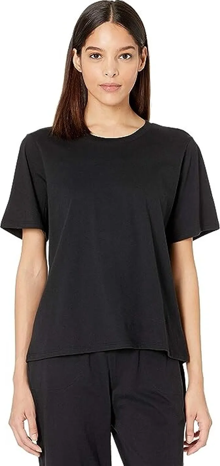 Skin Organic Pima Cotton Carine Tee (Black) Women's Pajama