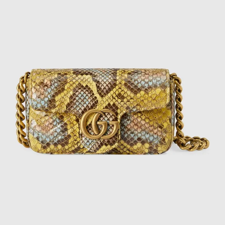 GG Marmont python belt bag