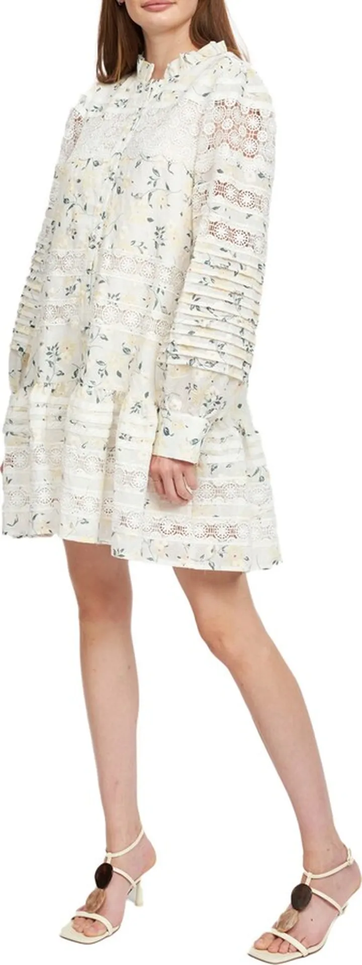 Lou Lou Floral Lace Long Sleeve Minidress