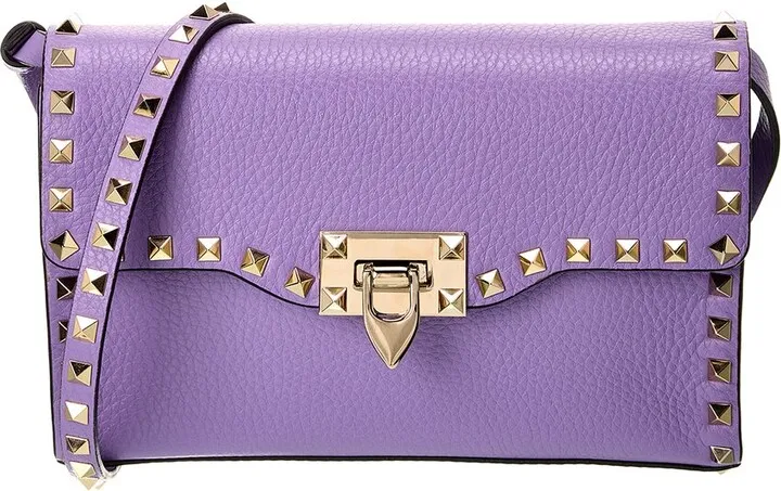Valentino Rockstud Small Grainy Leather Crossbody