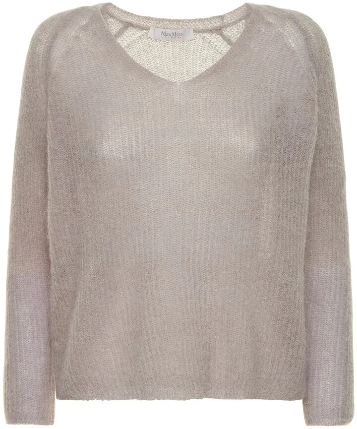 Tequila mohair blend V neck sweater