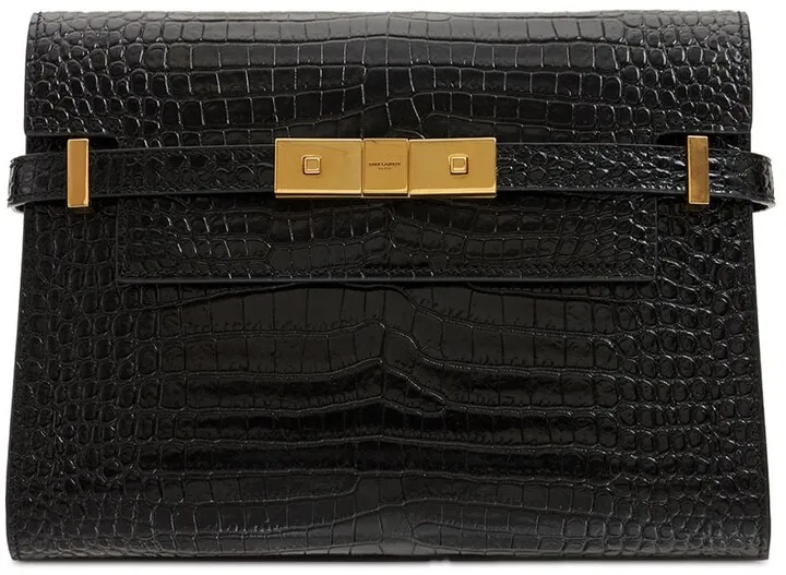 Small Manhattan embossed leather bag