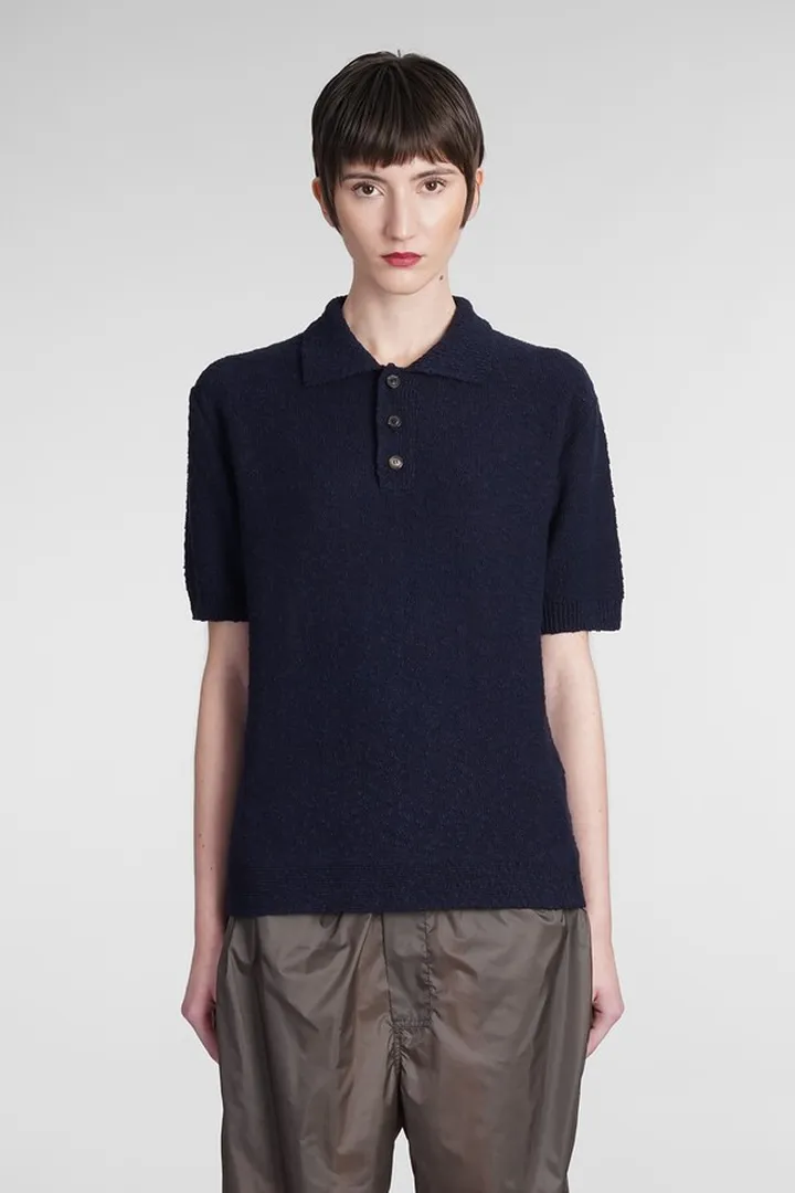 Polo In Blue Cotton