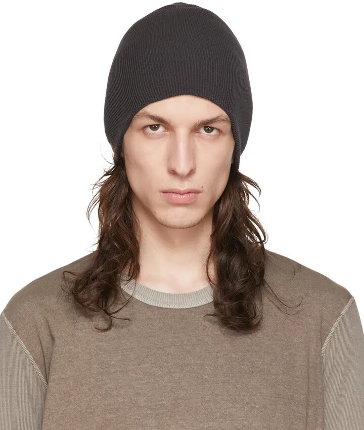 Boris Bidjan Saberi Grey Handknit Beanie