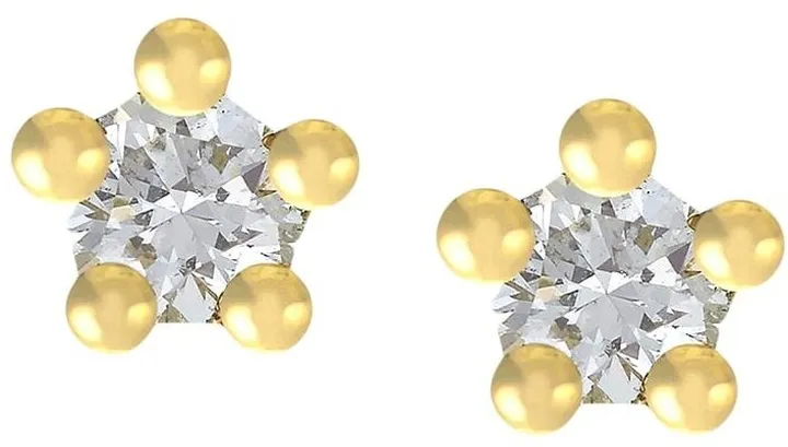 18kt yellow gold Beekeeper diamond studs