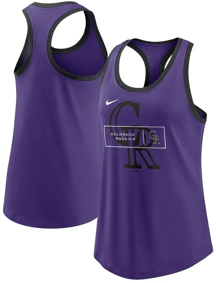 Women's Nike Purple Colorado Rockies X-Ray Racerback Performance Tank Top