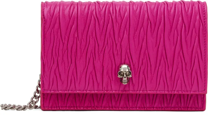 Alexander McQueen Pink Skull Shoulder Bag