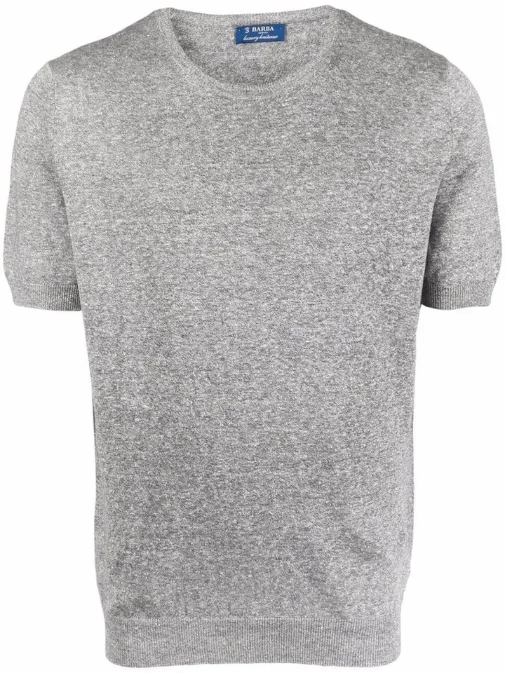 rib-trimmed short-sleeve T-shirt
