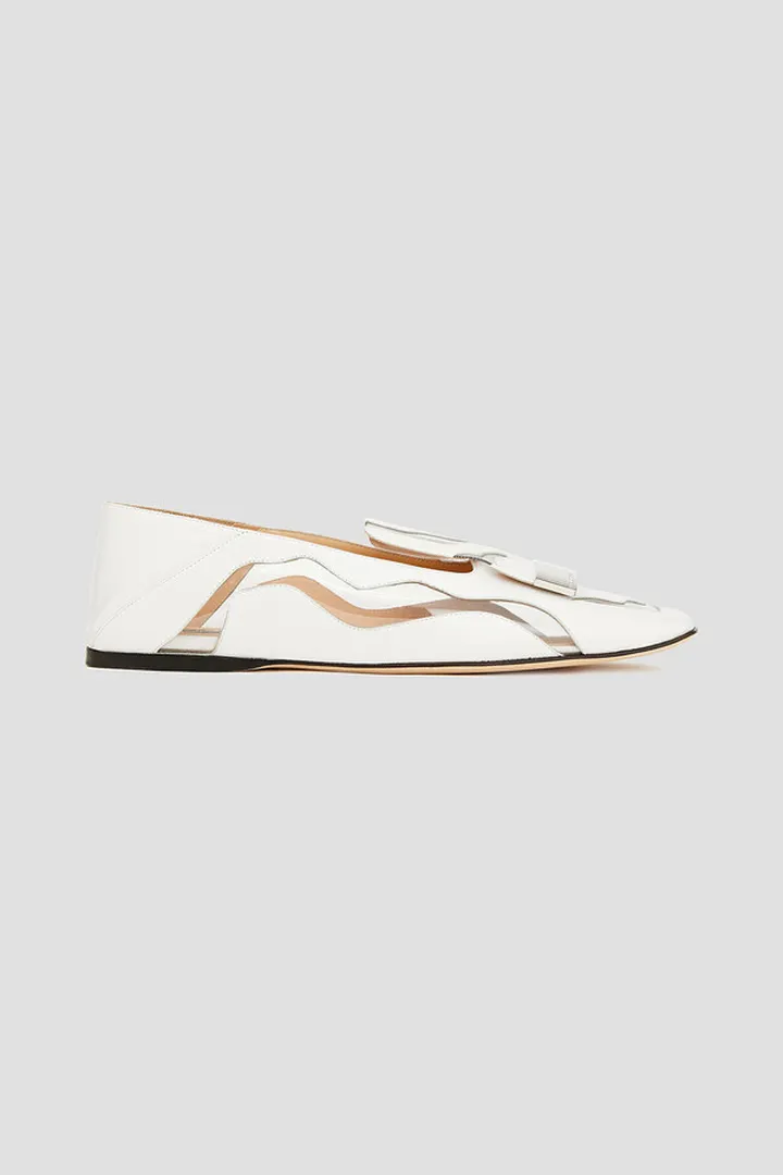 sr1 leather and PVC collapsible-heel loafers